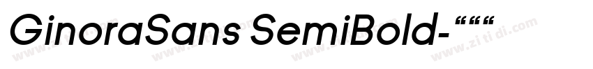 GinoraSans SemiBold字体转换